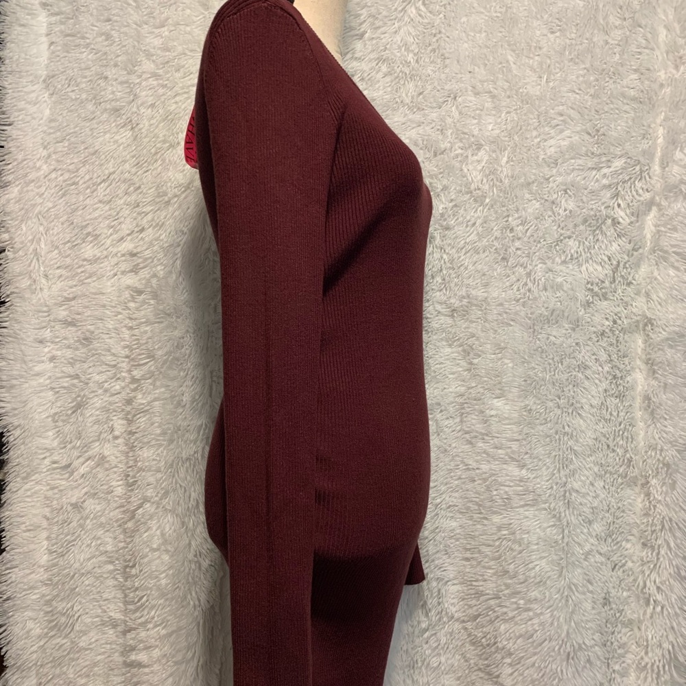 🆕Derek 𝐇𝐞𝐚𝐫𝐭 Rib LongSleeve Maternity Dress - Picture 5 of 16
